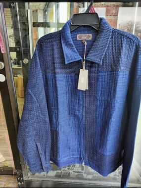 Kith Men's Indigo Quilted Zip Jacket